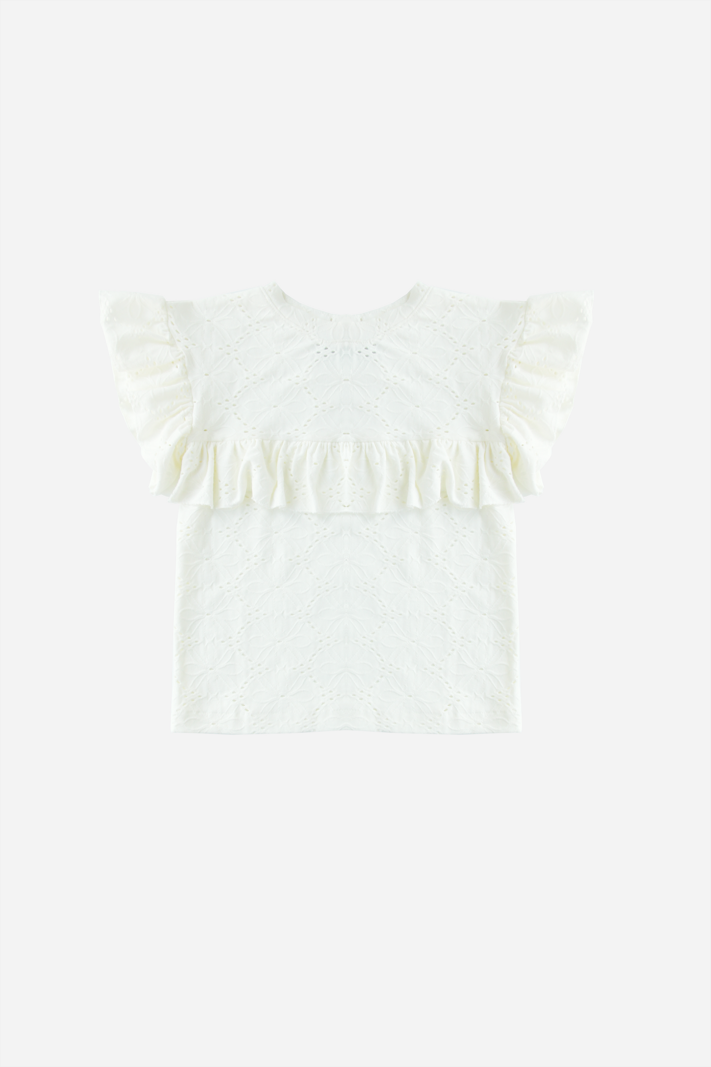 T-shirt || Embroidered Ruffle